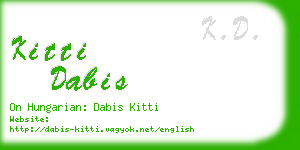 kitti dabis business card